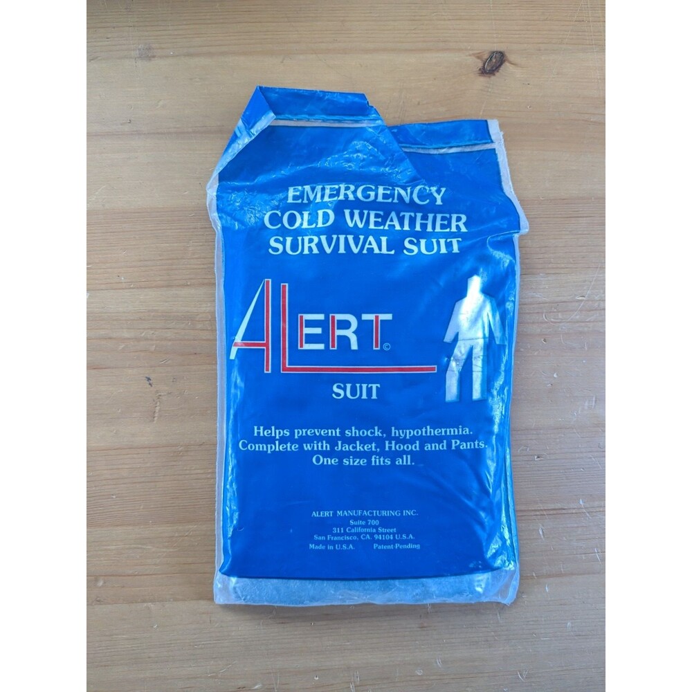 Vintage Alert Emergency Cold weather Survival Suit NIP Made in USA